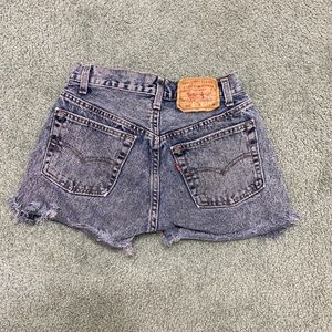 Vintage 90s USA Levis 501 Jean Shorts Blue Cut Off
